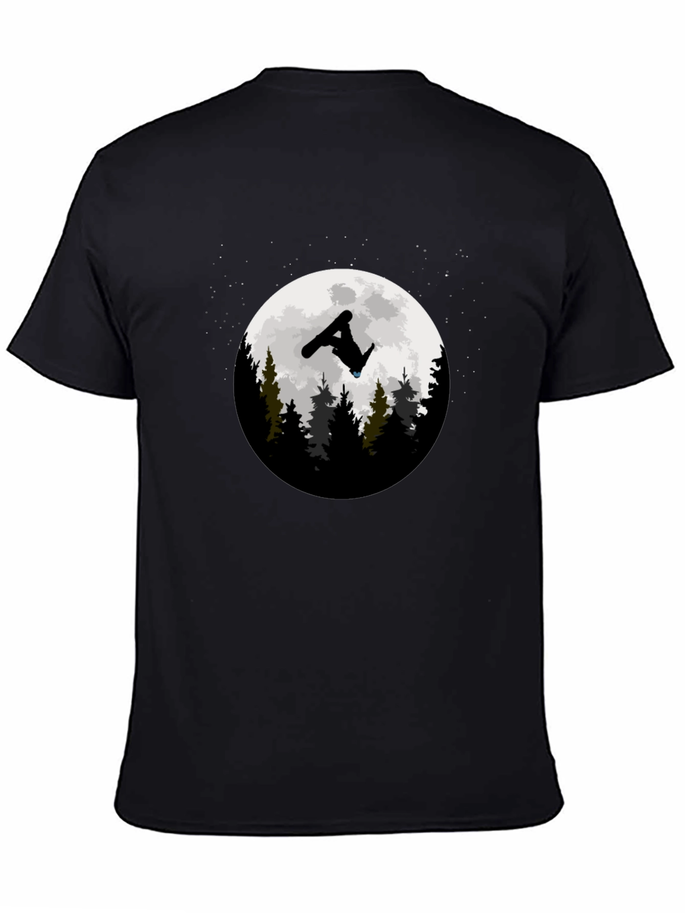 Snowboarder Moon Graphic T-Shirt