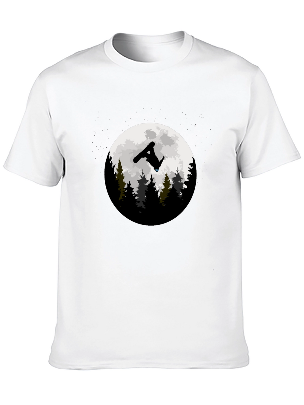 Snowboarder Moon Graphic T-Shirt