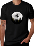 Snowboarder Moon Graphic T-Shirt