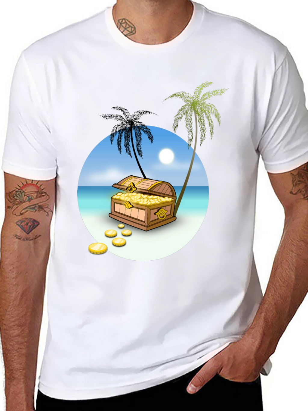 Treasure Island Graphic Tee - Mens Black T-Shirt