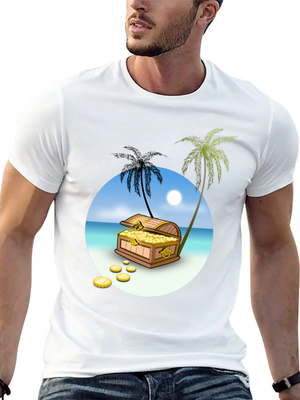 Treasure Island Graphic Tee - Mens Black T-Shirt