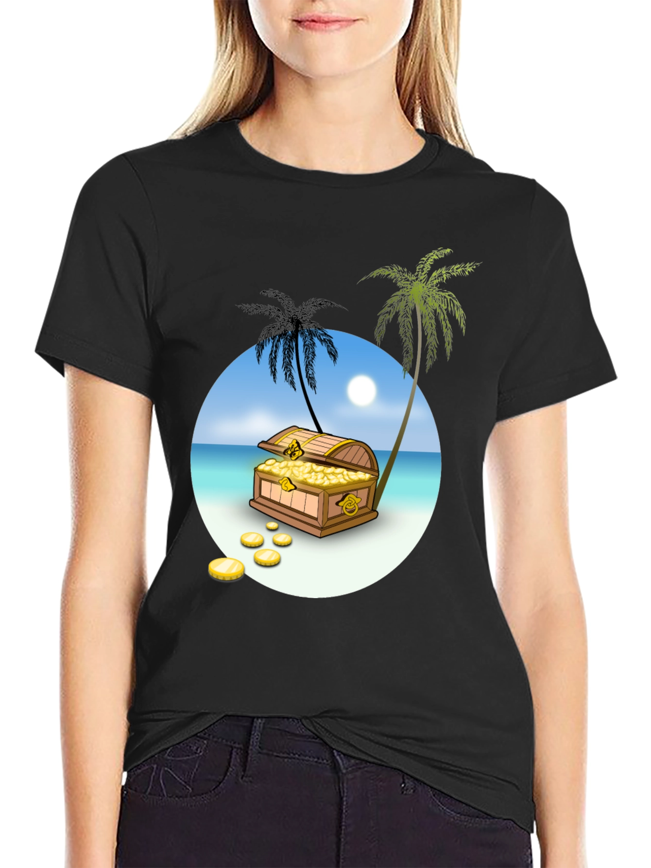 Treasure Island Graphic Tee - Mens Black T-Shirt