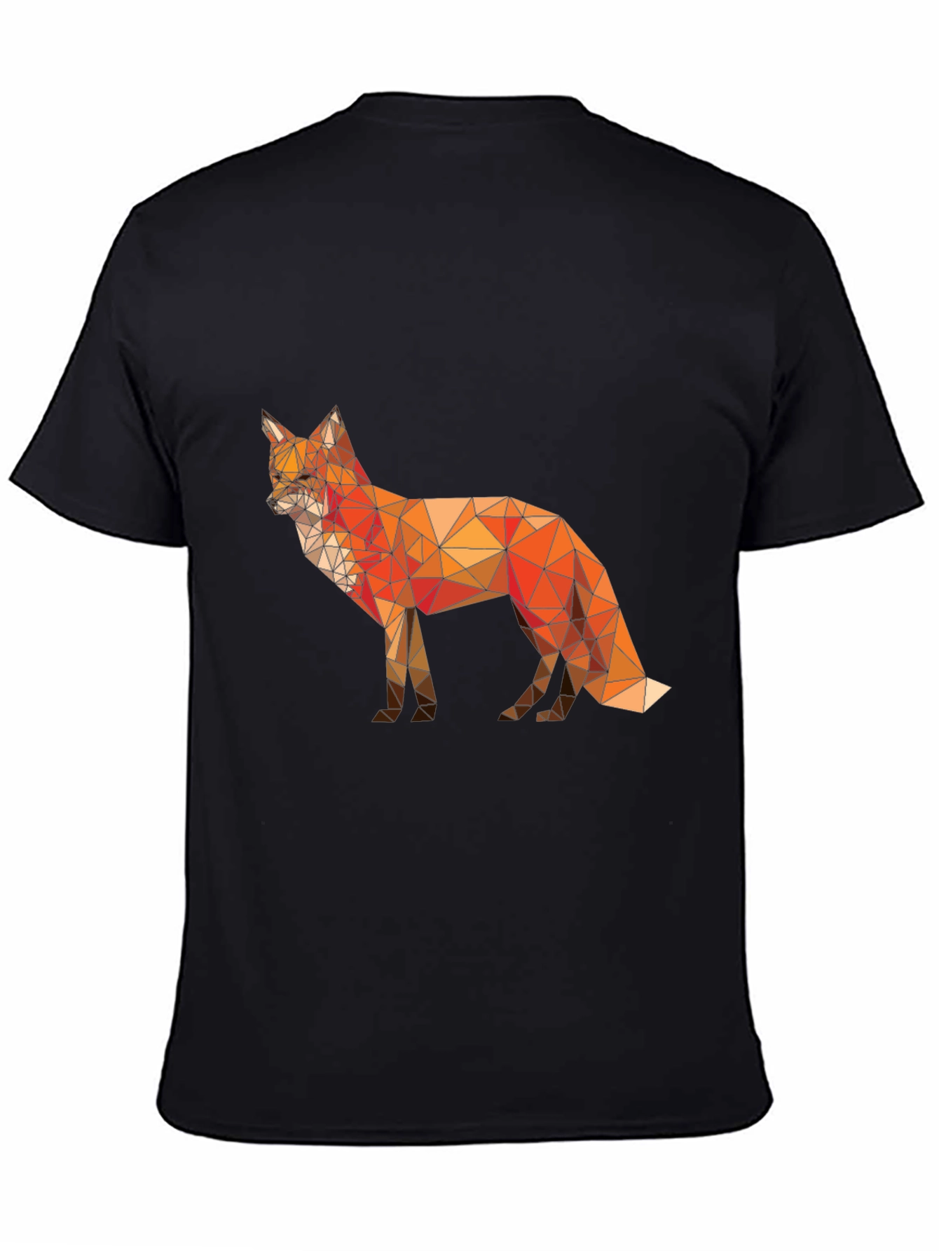 Geometric Fox Graphic T-Shirt - Modern Poly Art Tee