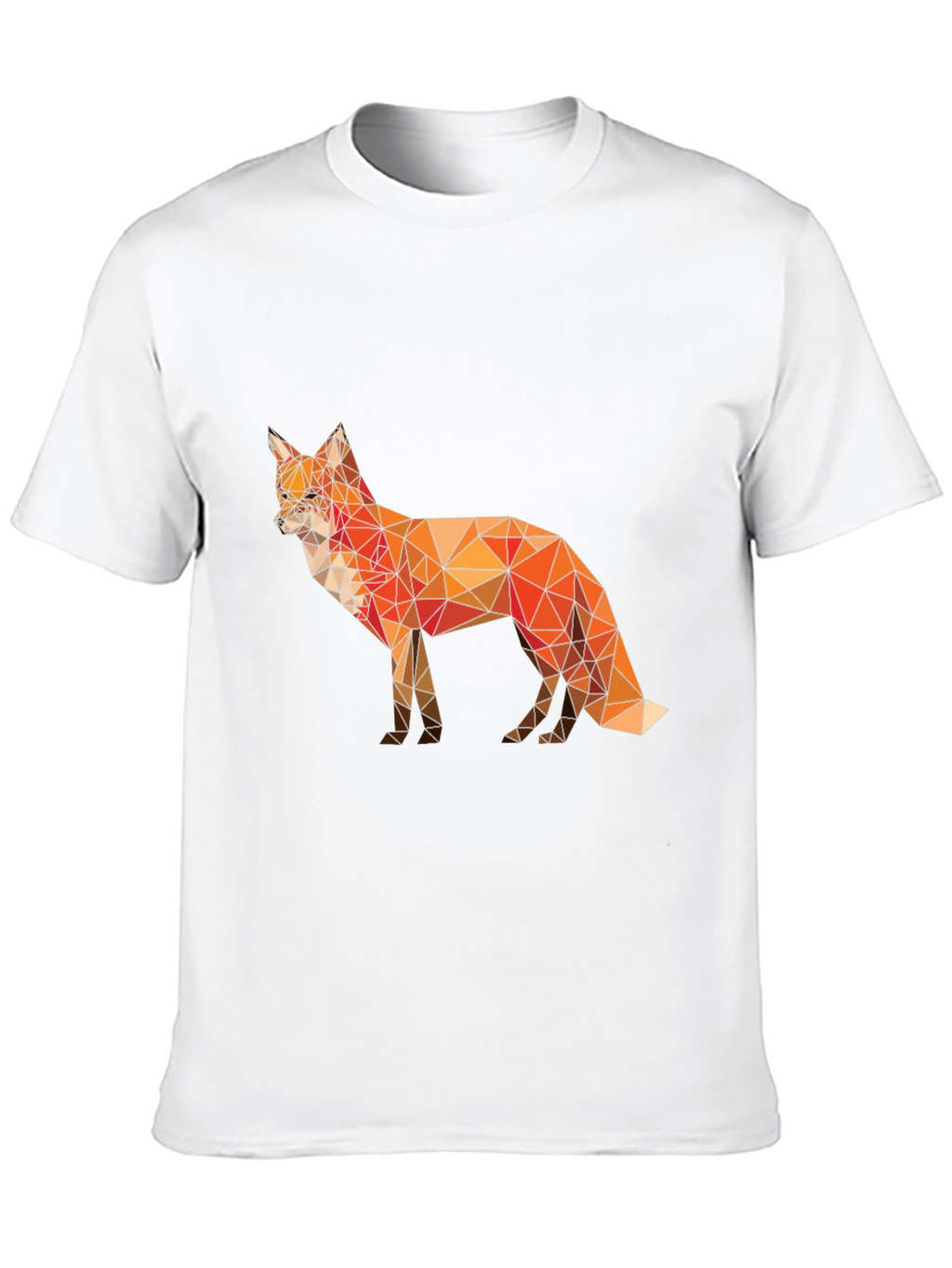 Geometric Fox Graphic T-Shirt - Modern Poly Art Tee