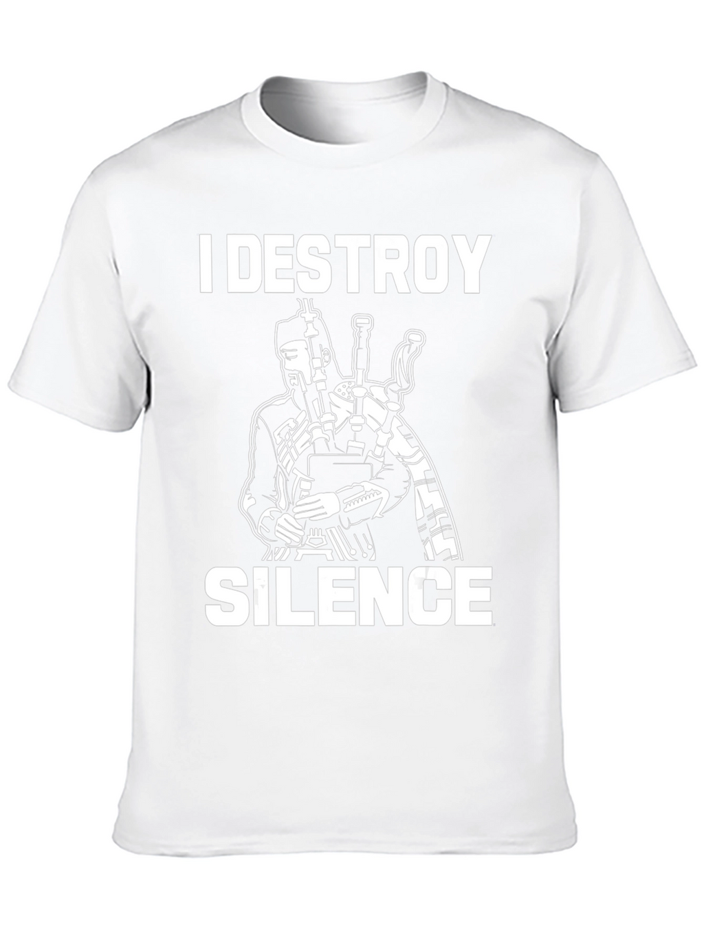 I Destroy Silence Bagpipe Graphic Tee