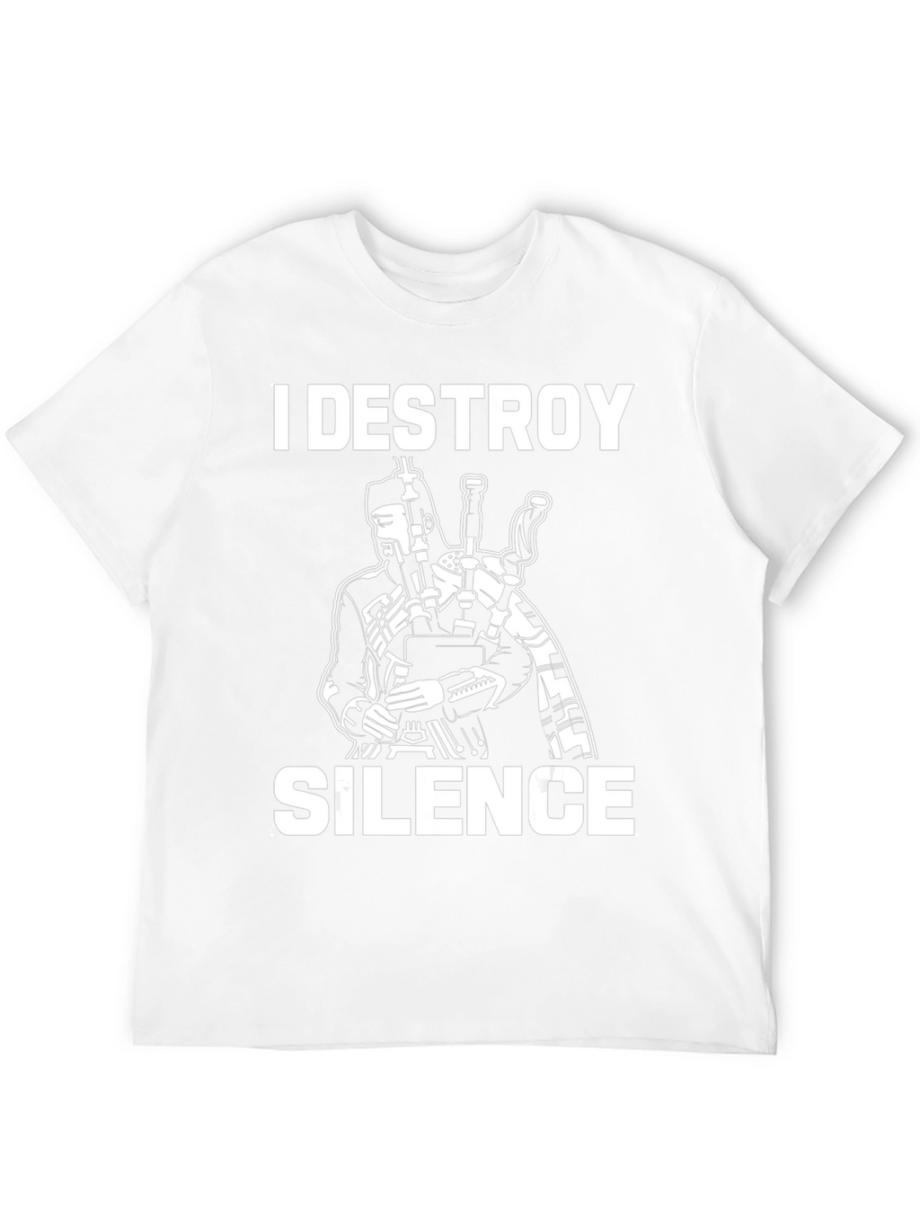 I Destroy Silence Bagpipe Graphic Tee