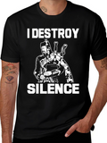 I Destroy Silence Bagpipe Graphic Tee