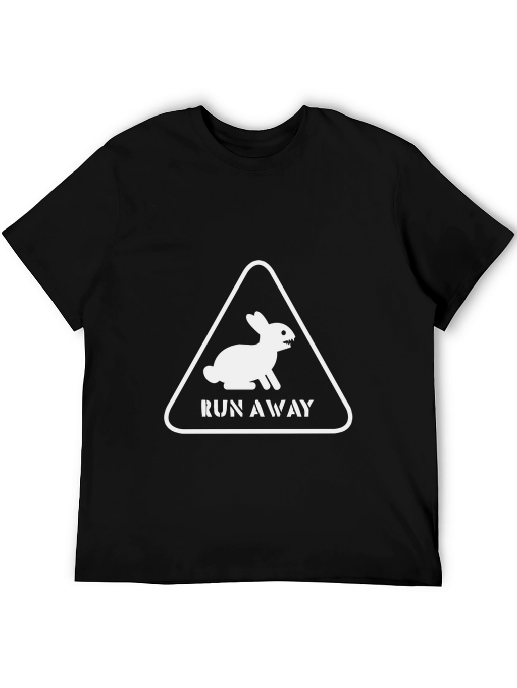 Run Away Rabbit Mens Black Graphic Tee