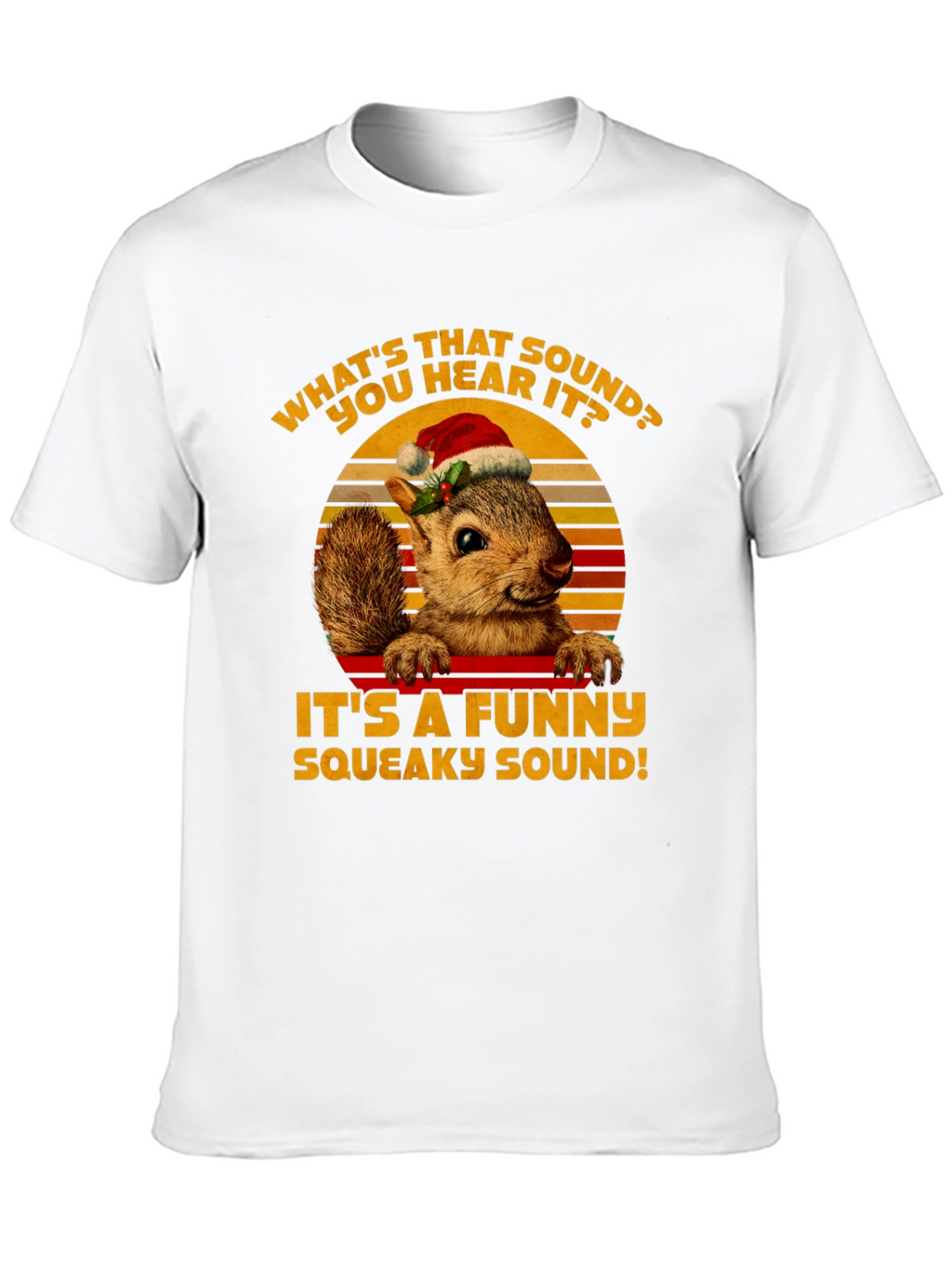 Funny Squirrel Christmas T-Shirt - Squeaky Sound!