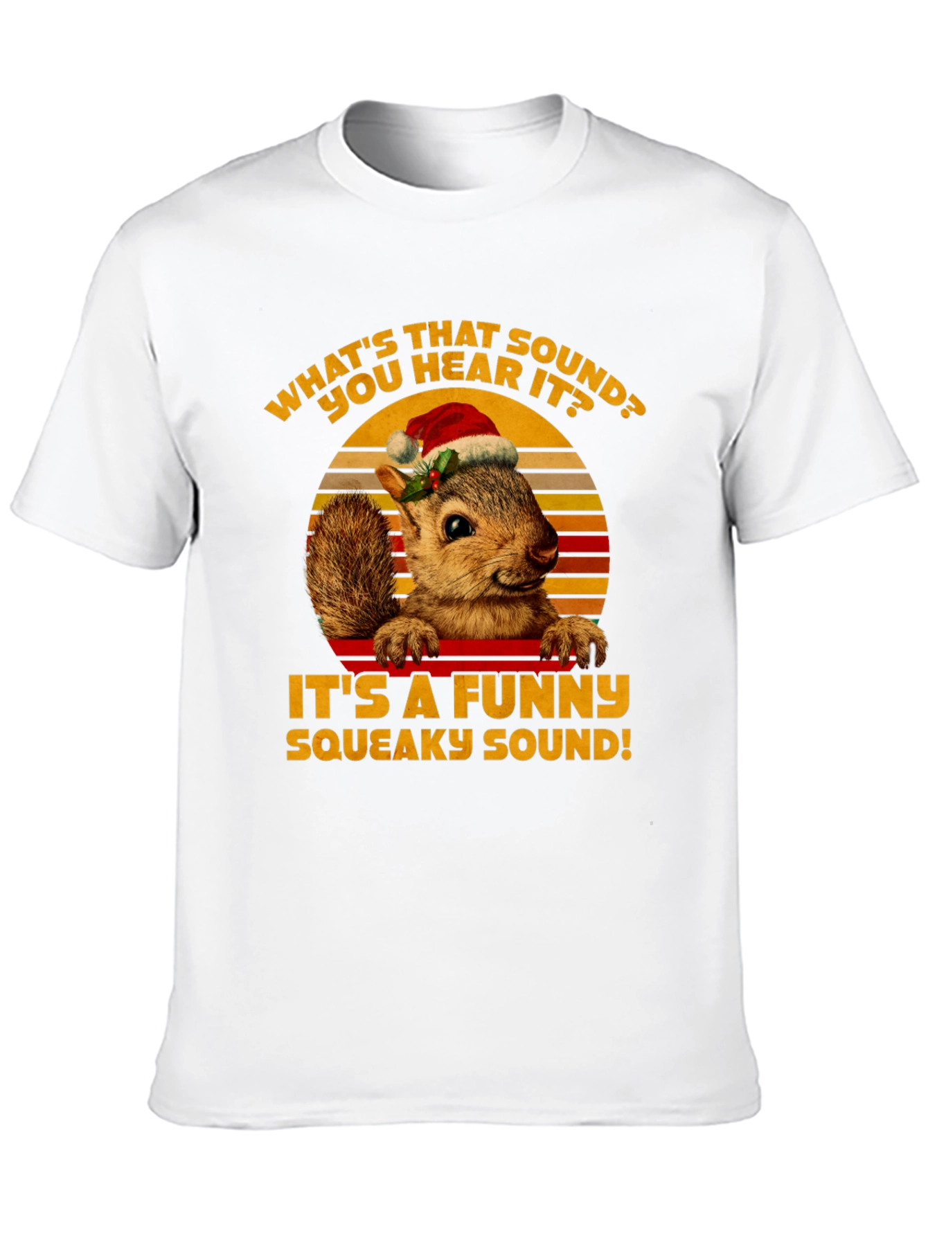 Funny Squirrel Christmas T-Shirt - Squeaky Sound!