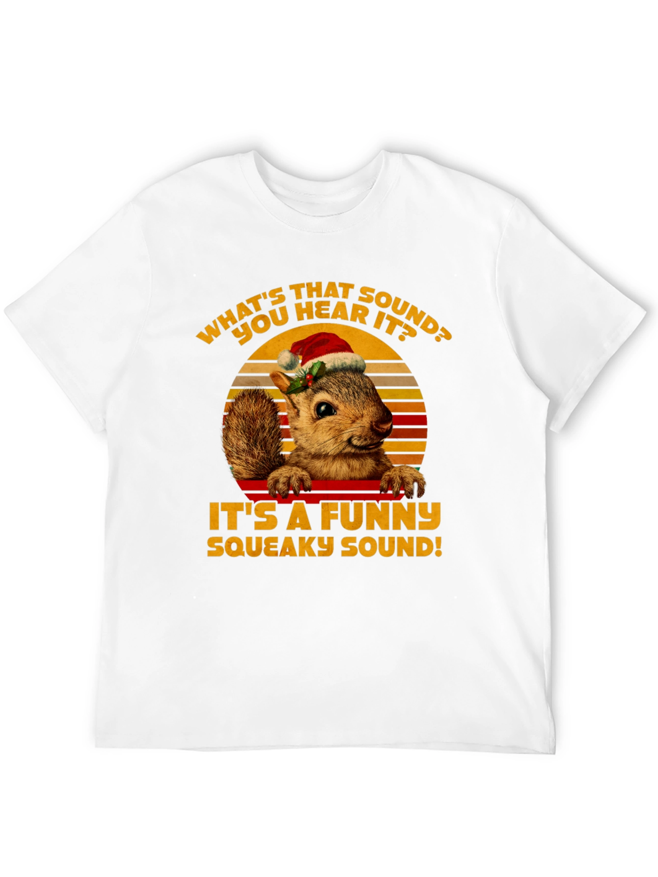 Funny Squirrel Christmas T-Shirt - Squeaky Sound!