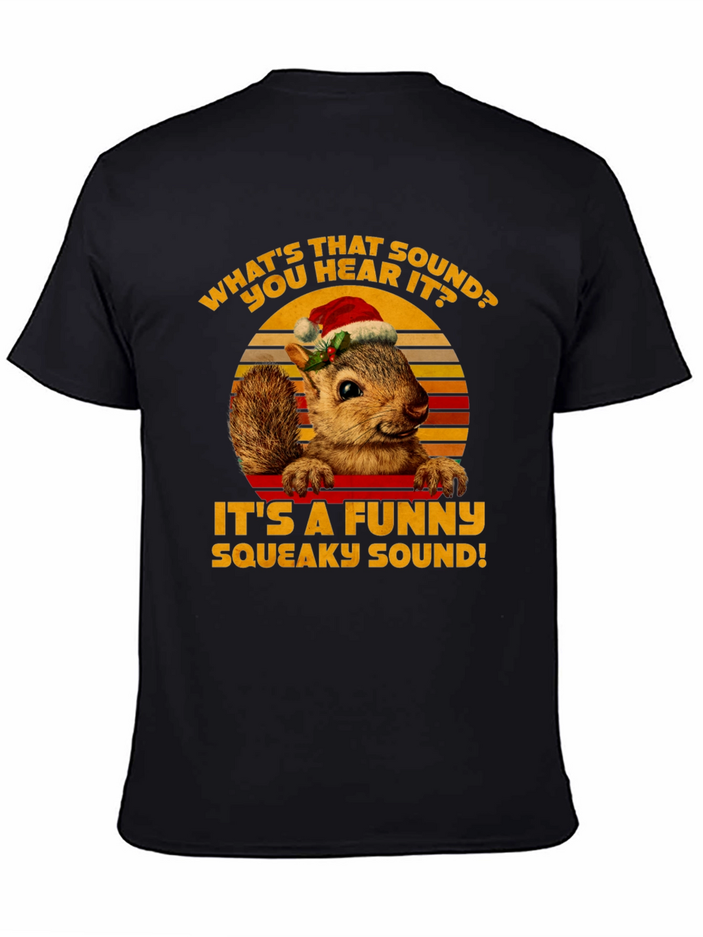 Funny Squirrel Christmas T-Shirt - Squeaky Sound!