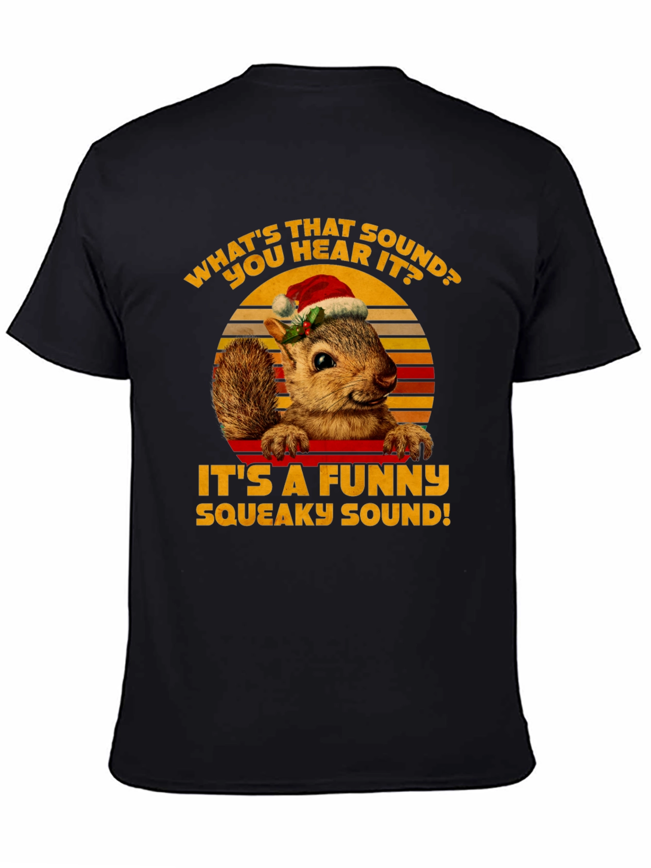Funny Squirrel Christmas T-Shirt - Squeaky Sound!