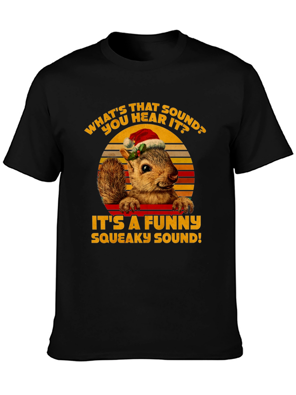Funny Squirrel Christmas T-Shirt - Squeaky Sound!