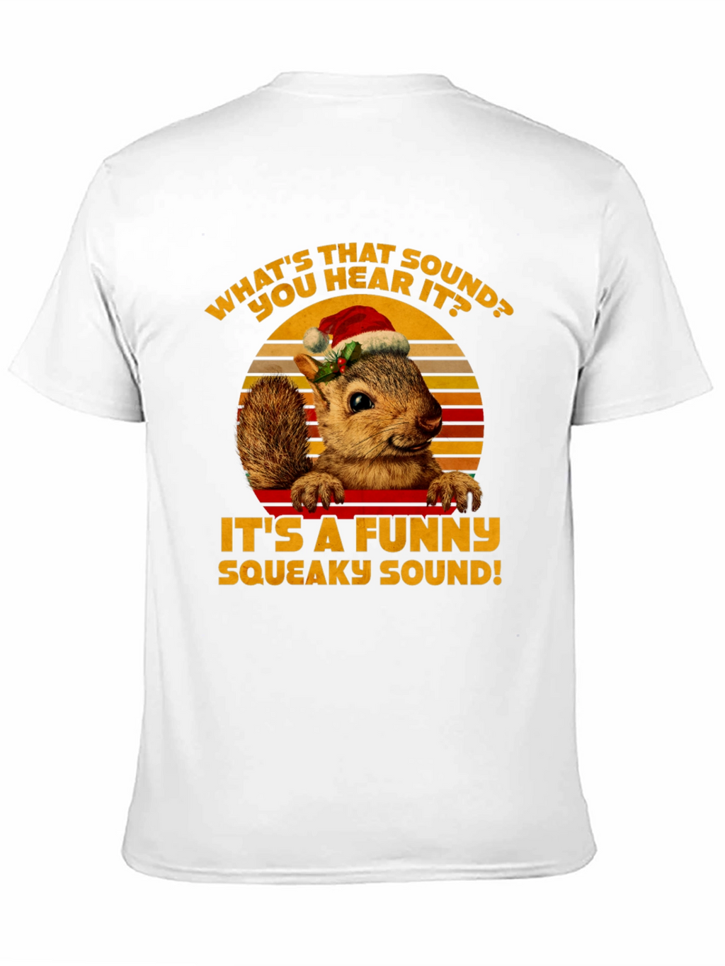 Funny Squirrel Christmas T-Shirt - Squeaky Sound!