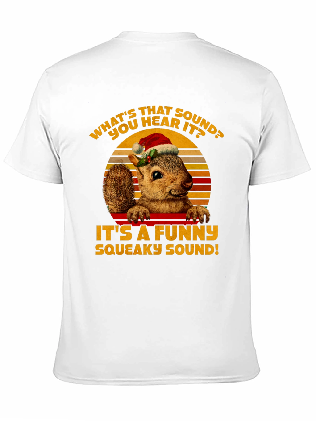 Funny Squirrel Christmas T-Shirt - Squeaky Sound!