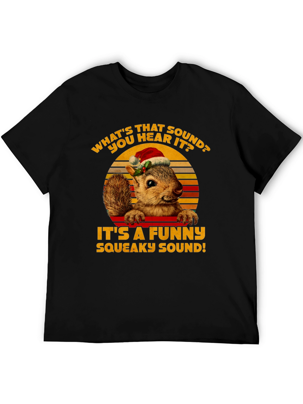 Funny Squirrel Christmas T-Shirt - Squeaky Sound!