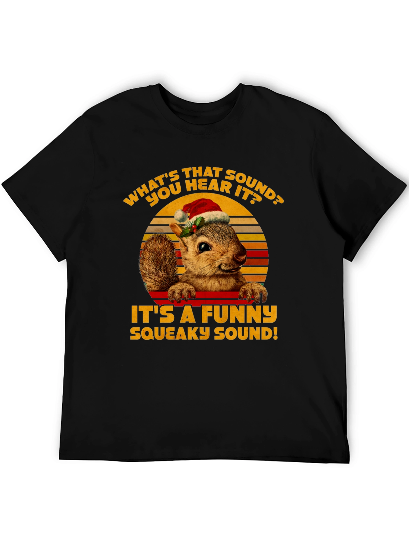 Funny Squirrel Christmas T-Shirt - Squeaky Sound!
