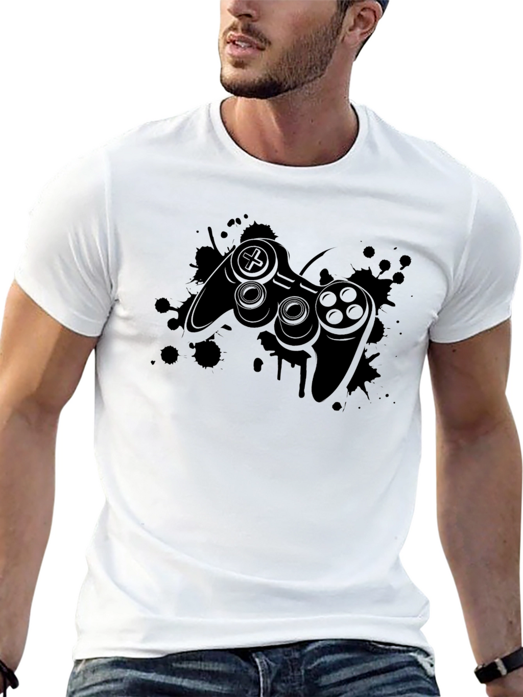 Gaming Controller Black T-Shirt - Gamer Style