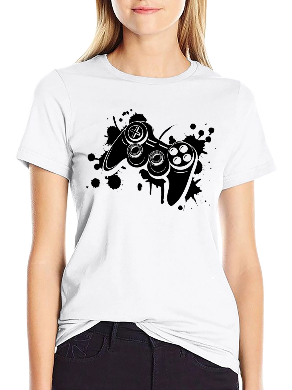 Gaming Controller Black T-Shirt - Gamer Style