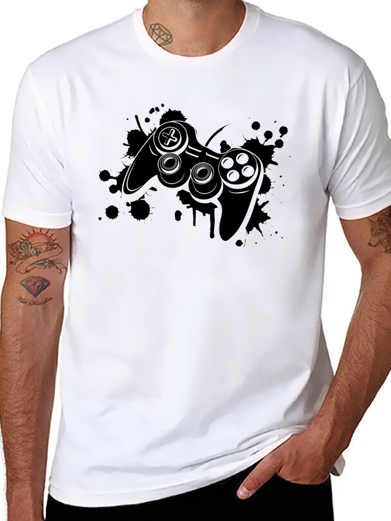 Gaming Controller Black T-Shirt - Gamer Style