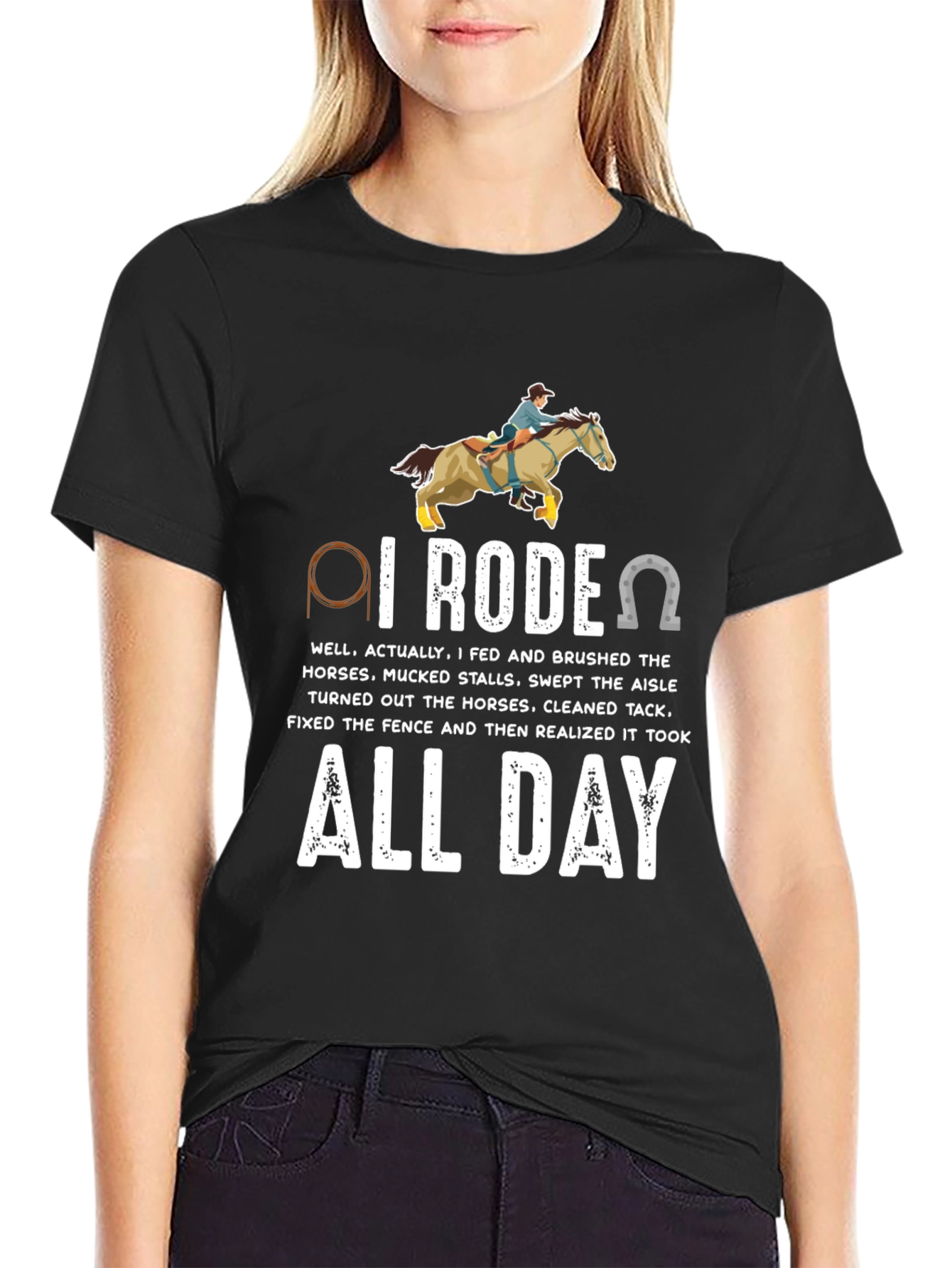 I Rodeo All Day Horse Lover T-Shirt