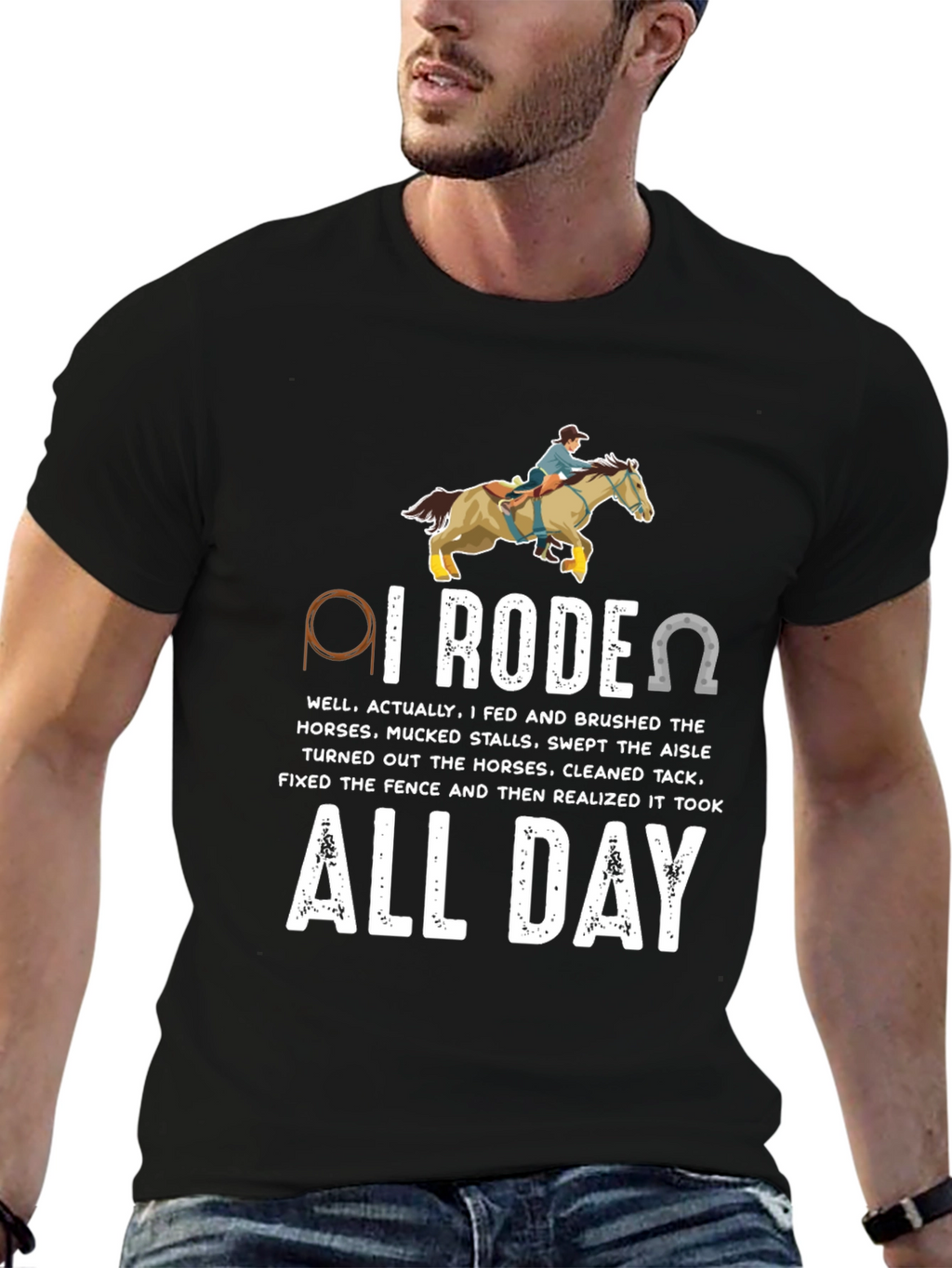 I Rodeo All Day Horse Lover T-Shirt