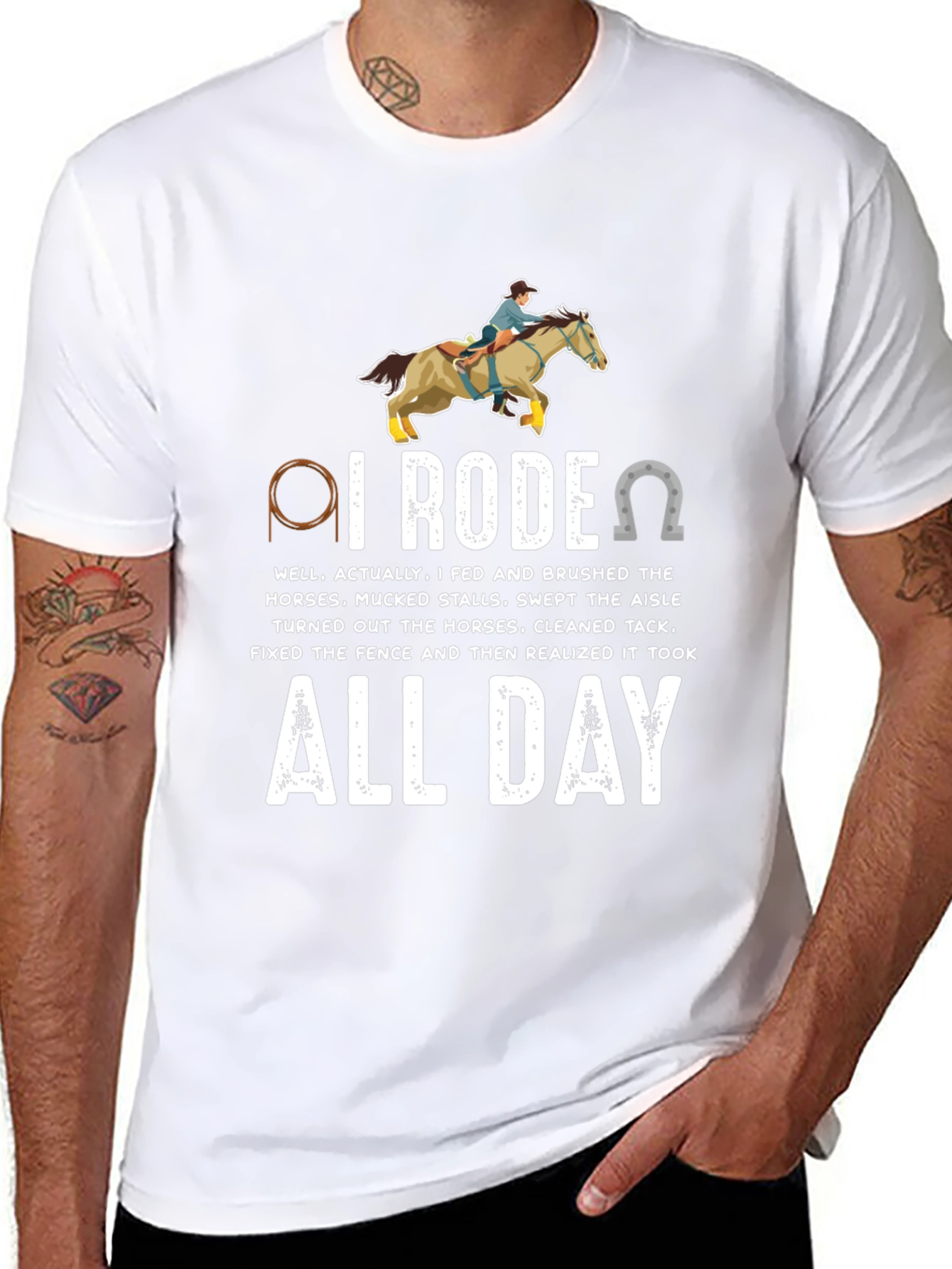 I Rodeo All Day Horse Lover T-Shirt