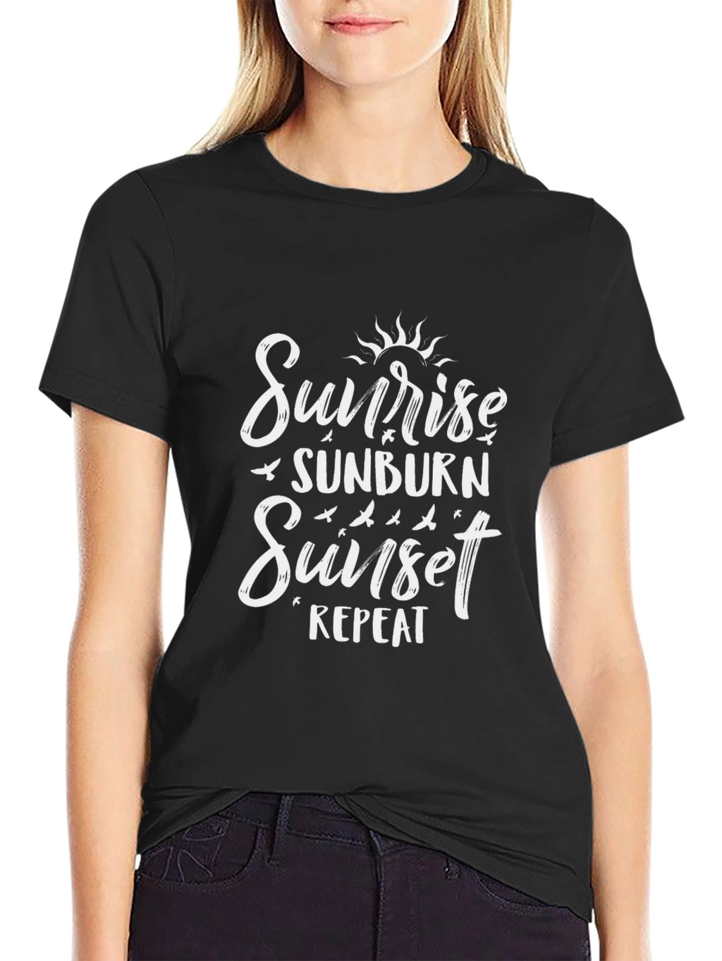 Sunrise Sunburn Sunset Repeat Graphic T-Shirt