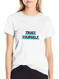 Trust Yourself Graphic Print Black T-Shirt