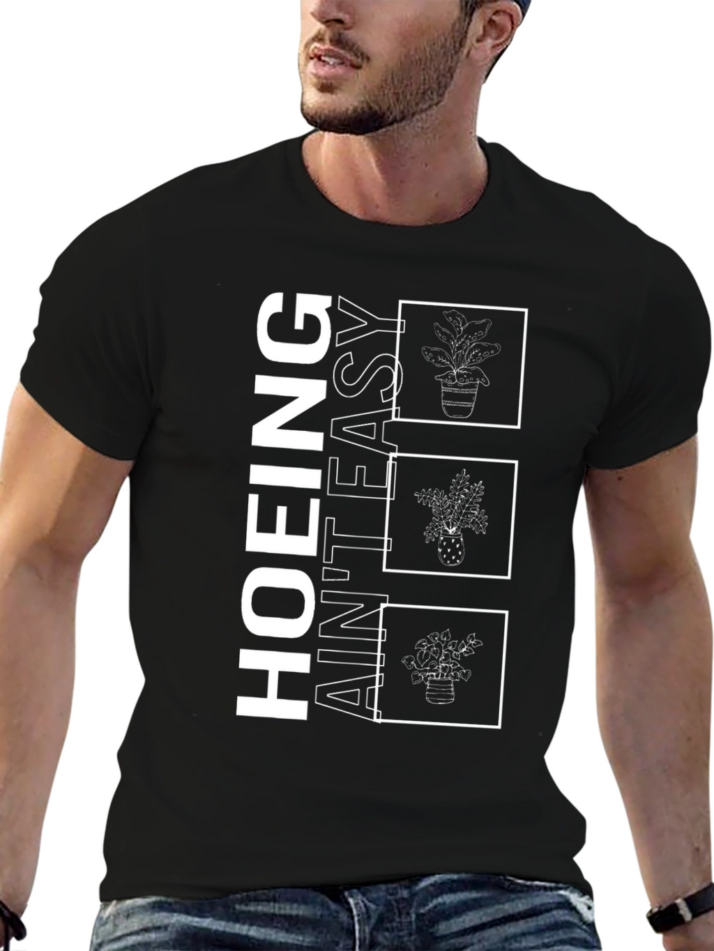 Hoing Aint Easy Plant T-Shirt
