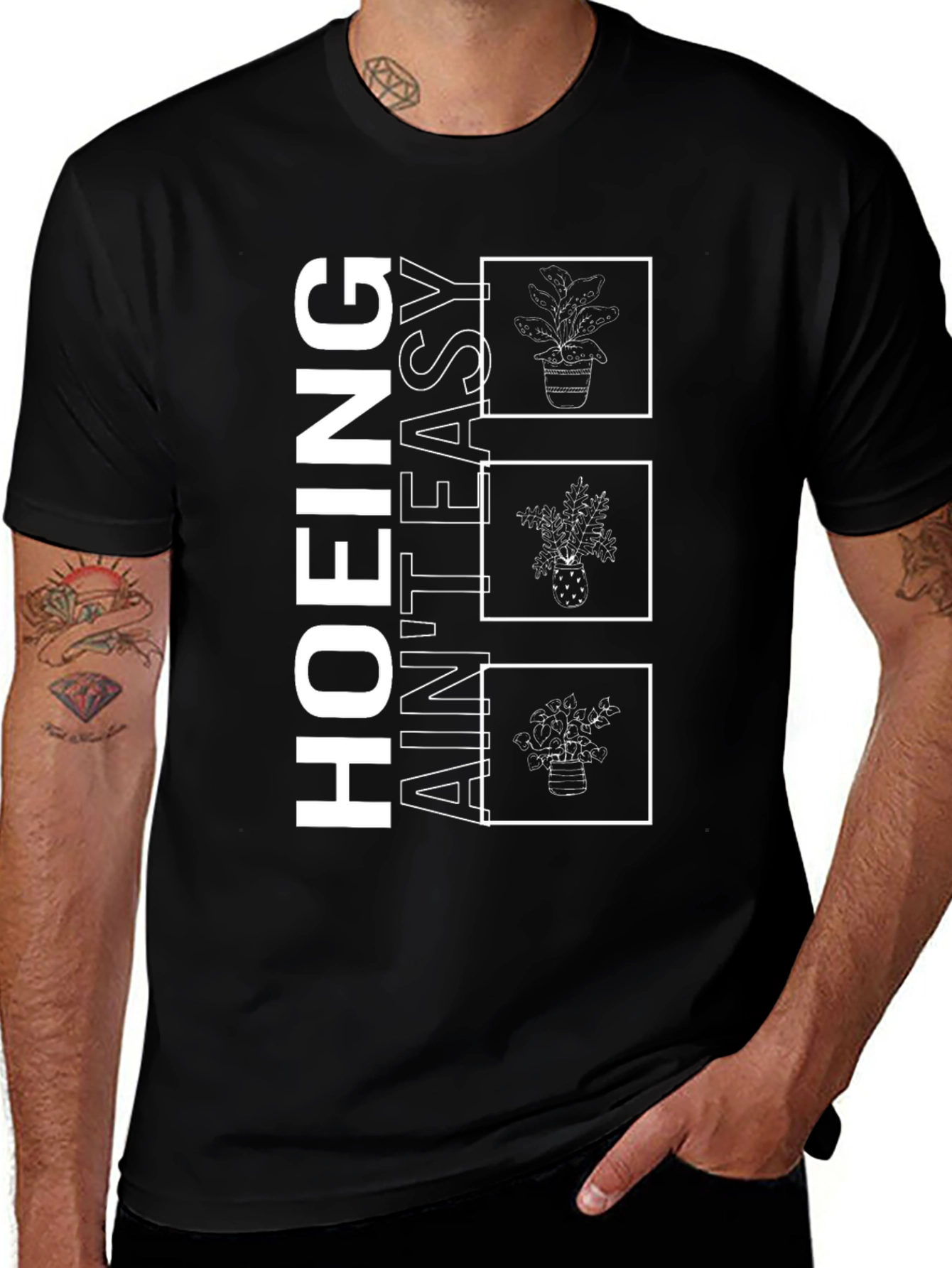 Hoing Aint Easy Plant T-Shirt