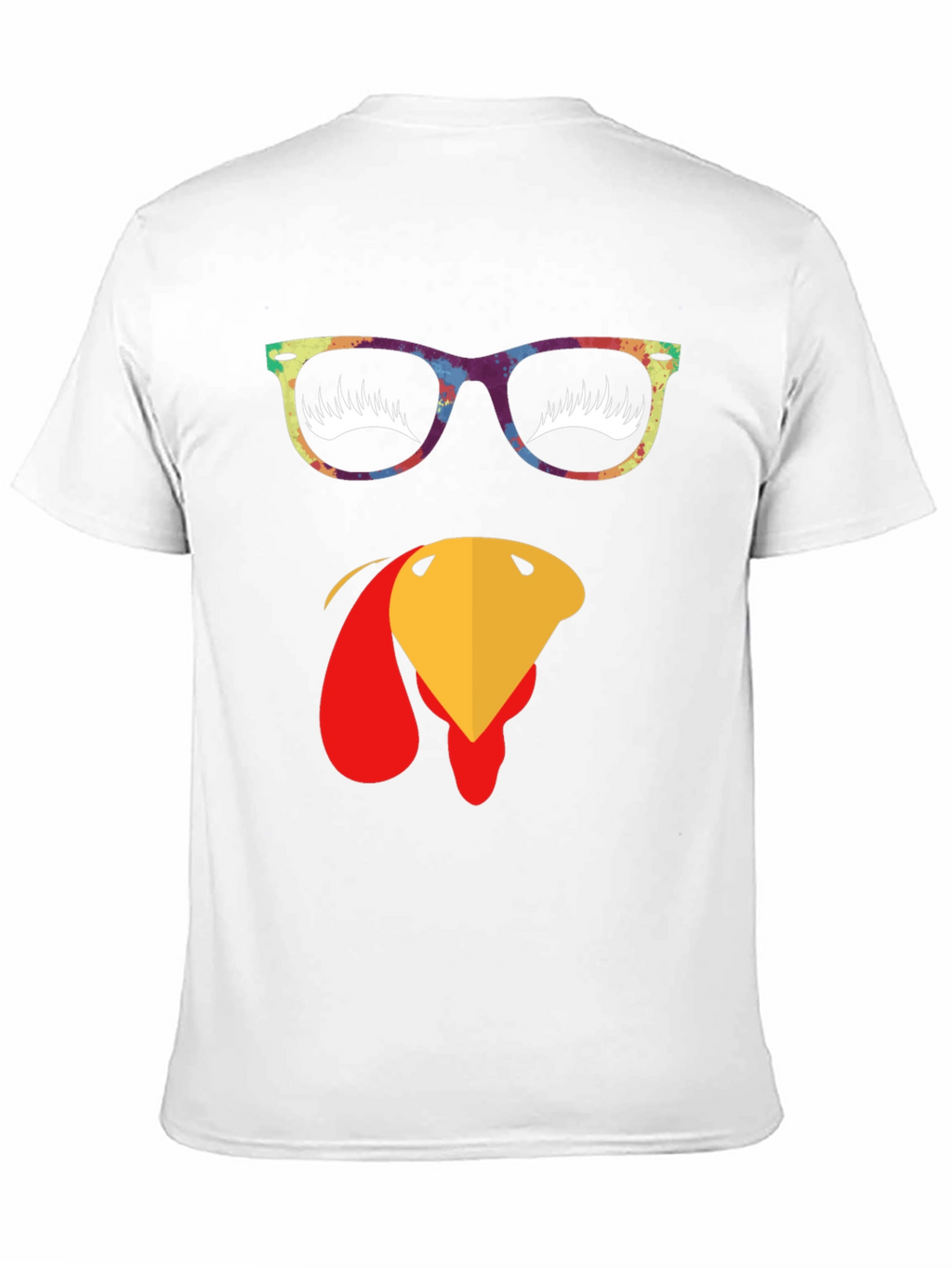 Thanksgiving Turkey Face Graphic T-Shirt