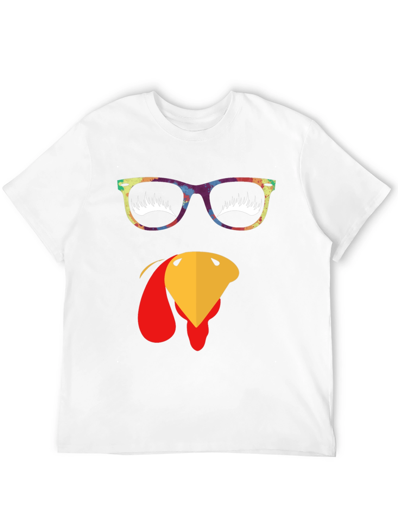 Thanksgiving Turkey Face Graphic T-Shirt