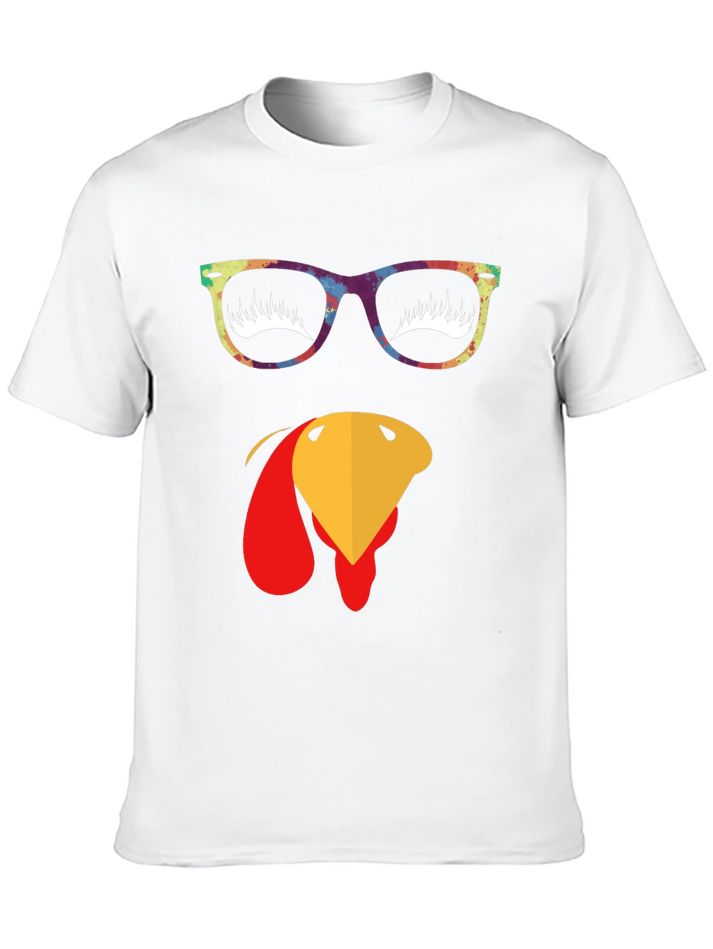 Thanksgiving Turkey Face Graphic T-Shirt