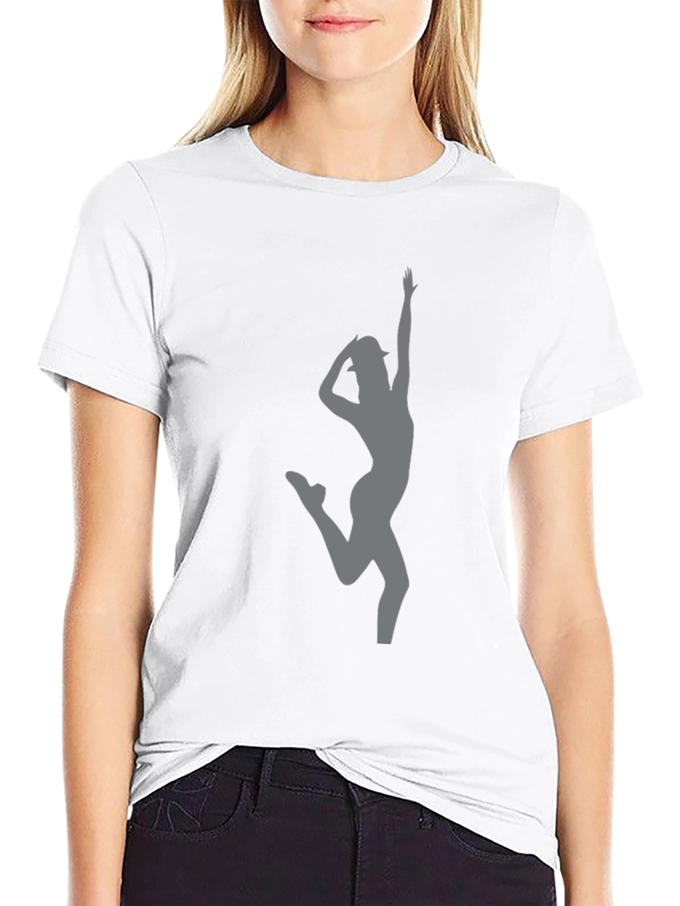 Dancing Silhouette Graphic Tee - Black
