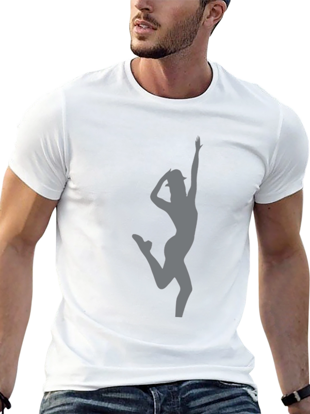 Dancing Silhouette Graphic Tee - Black
