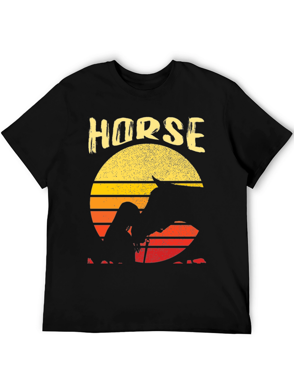 Horse Sunset Graphic T-Shirt