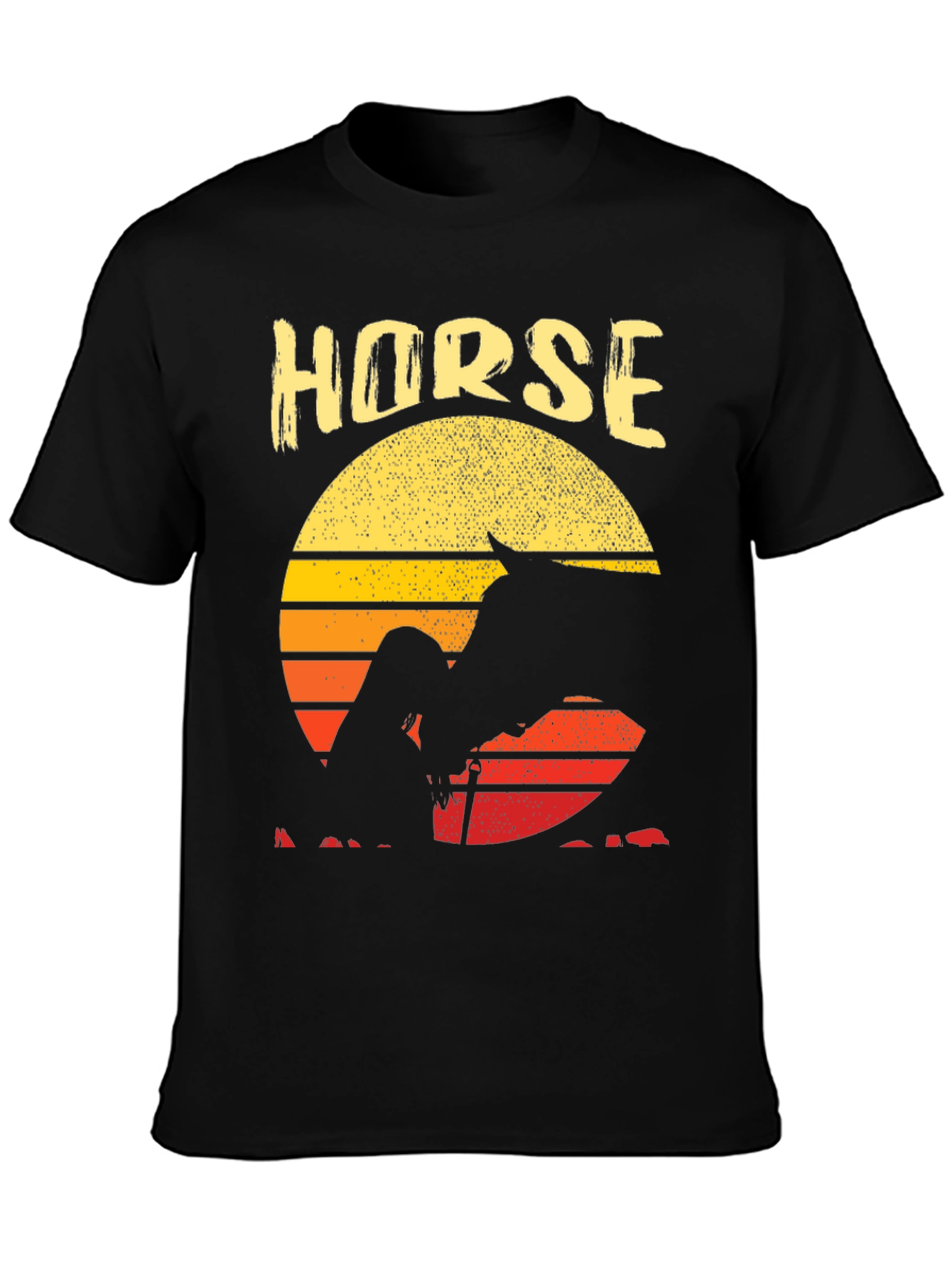 Horse Sunset Graphic T-Shirt