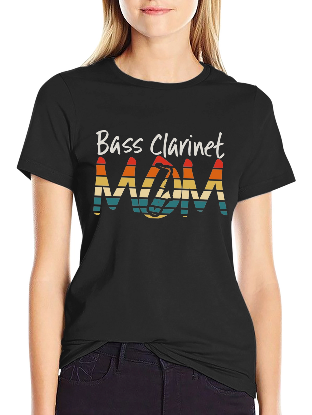 Bass Clarinet Mom Graphic T-Shirt Musician Gift