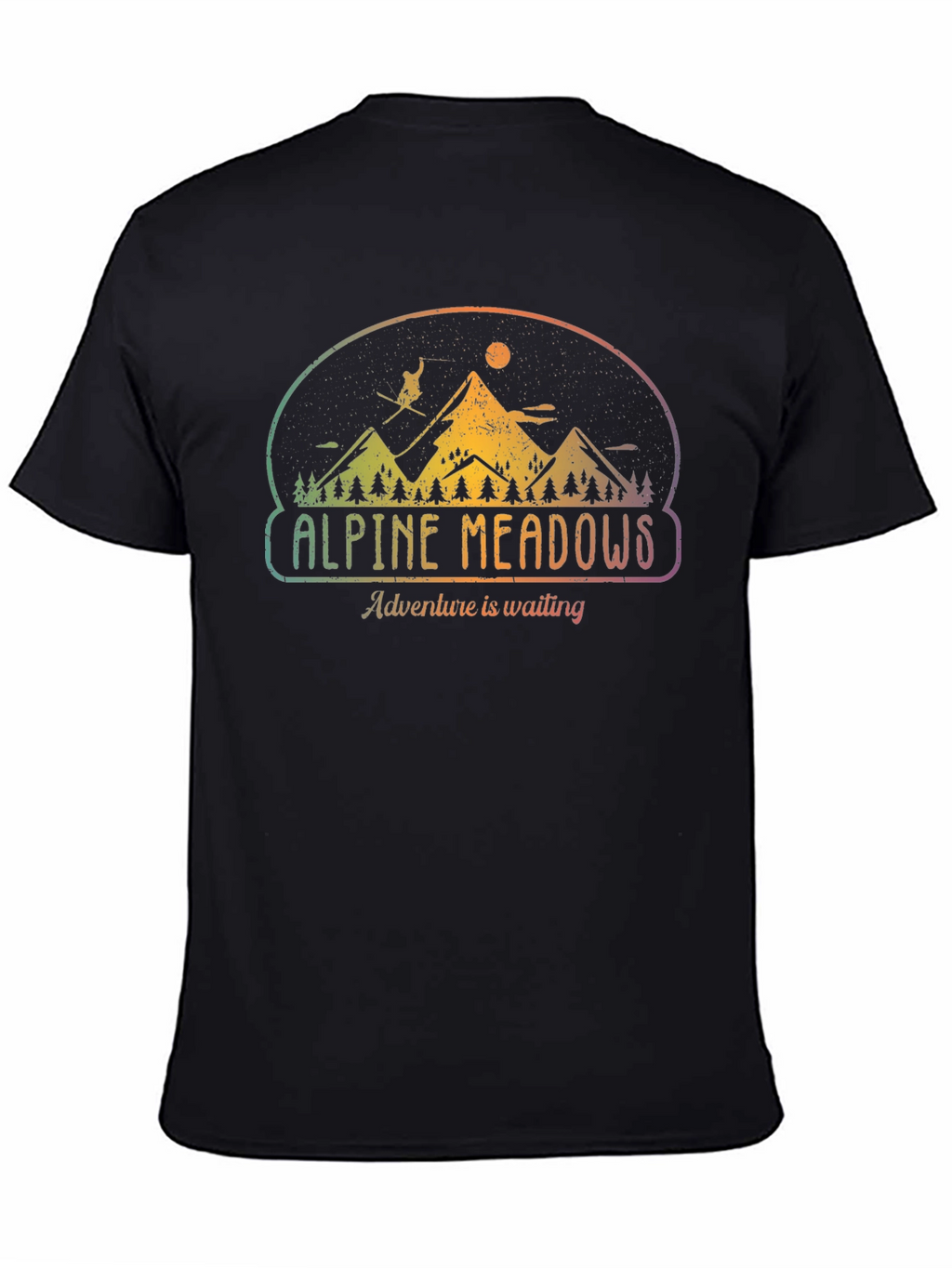 Alpine Meadows Adventure Tee - Mountain Scene T-Shirt