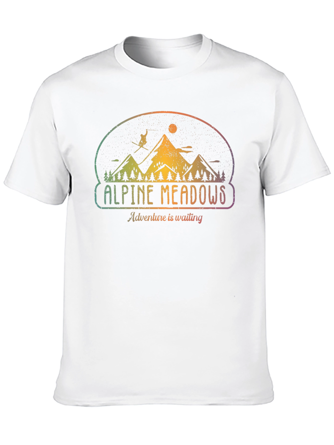Alpine Meadows Adventure Tee - Mountain Scene T-Shirt
