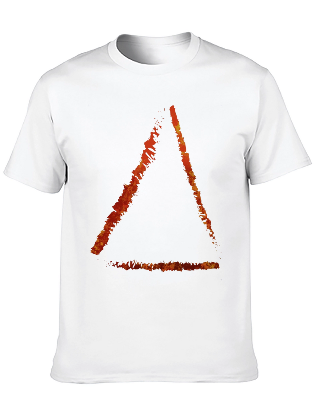 Fiery Triangle Graphic Black Tee - Stylish Casual Wear
