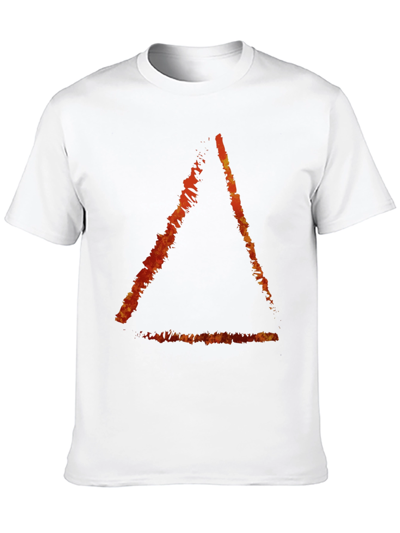 Fiery Triangle Graphic Black Tee - Stylish Casual Wear