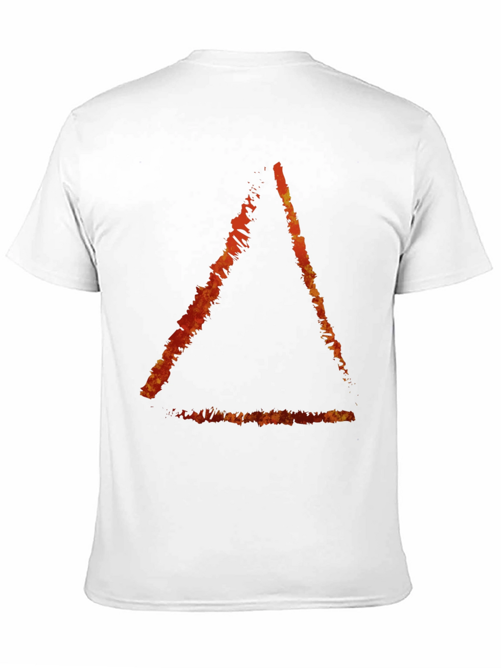 Fiery Triangle Graphic Black Tee - Stylish Casual Wear