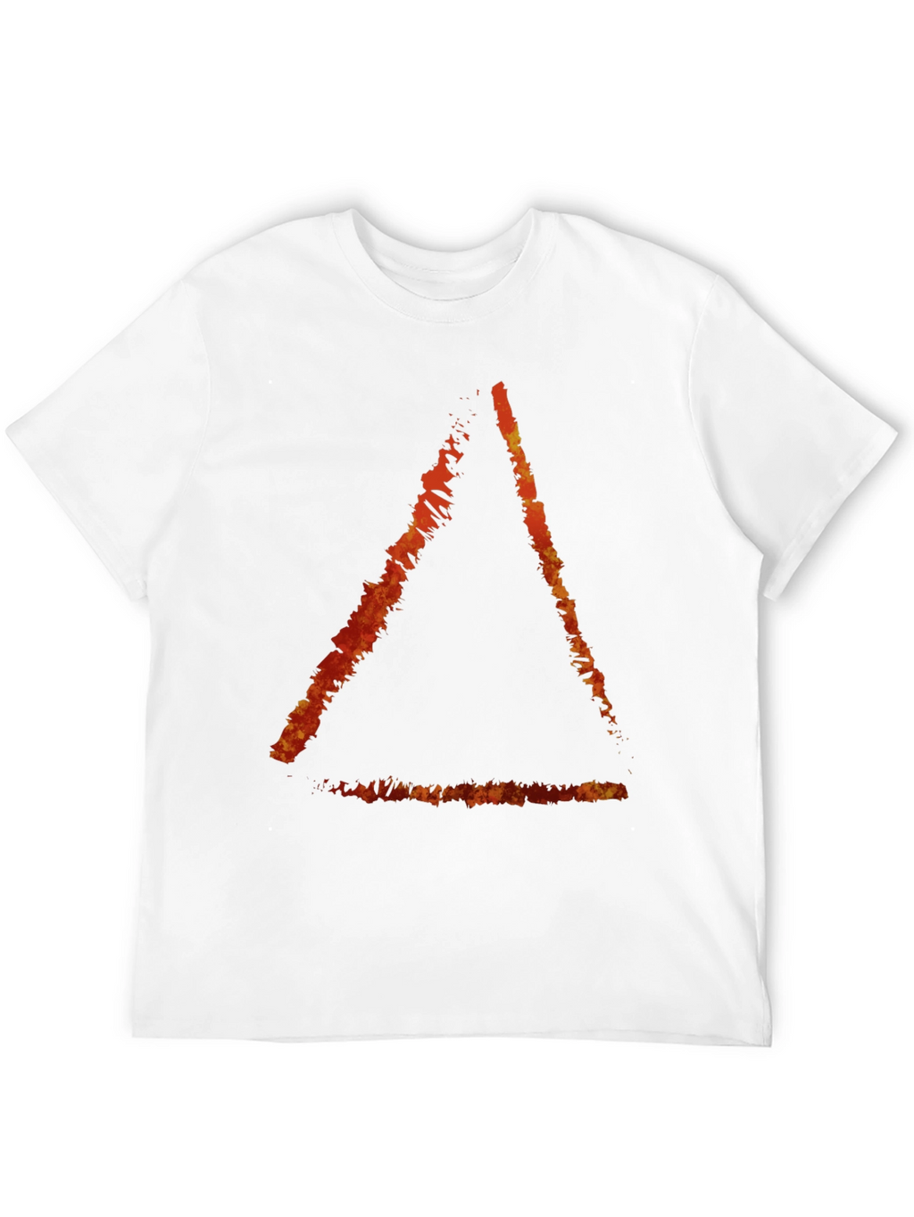Fiery Triangle Graphic Black Tee - Stylish Casual Wear