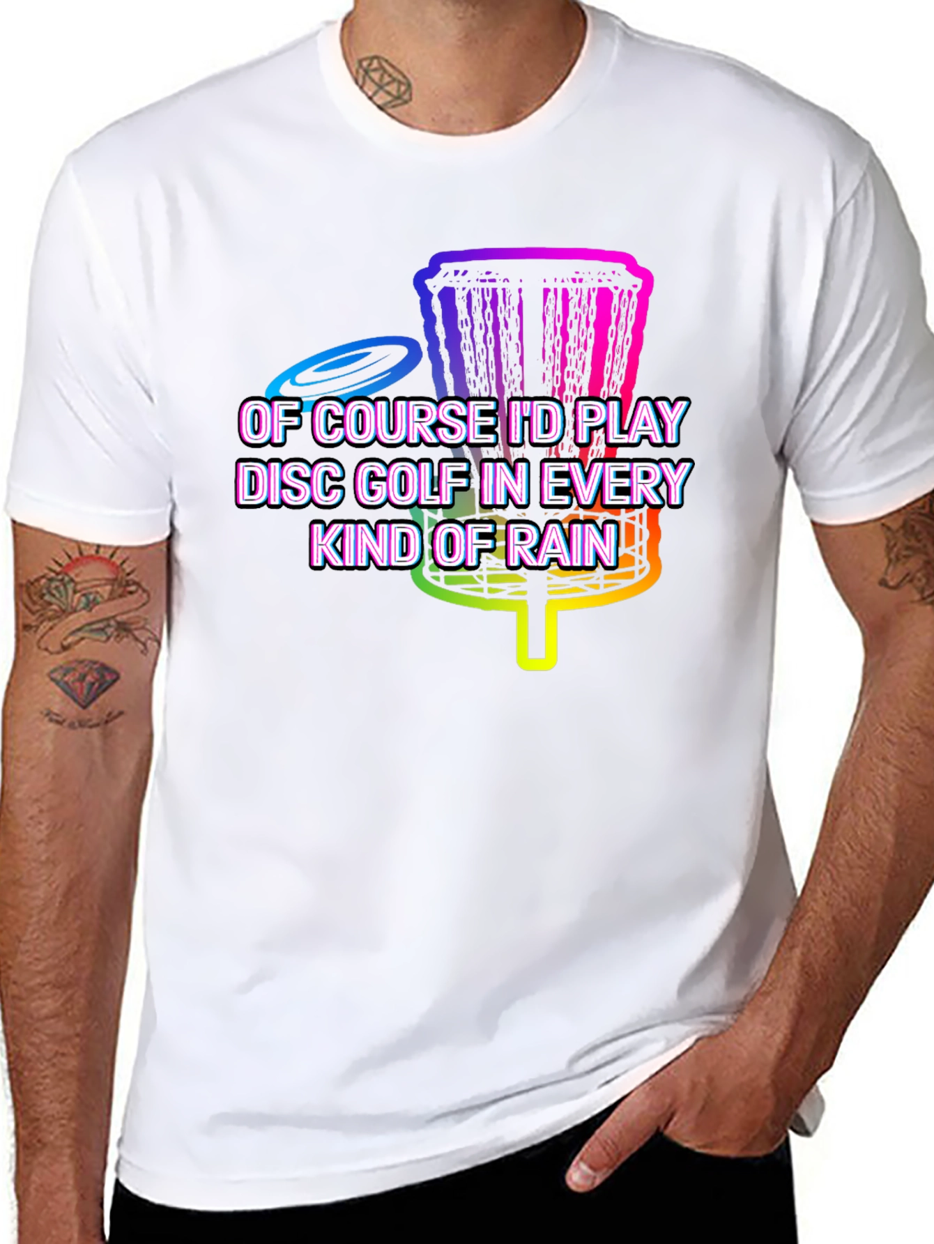 Disc Golf in Every Kind of Rain Graphic Tee