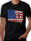 Cornhole Champ USA Flag T-Shirt