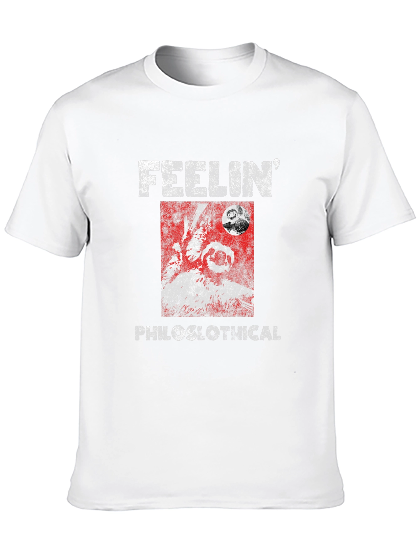 Feelin Philoslothical Funny Sloth Graphic T-Shirt