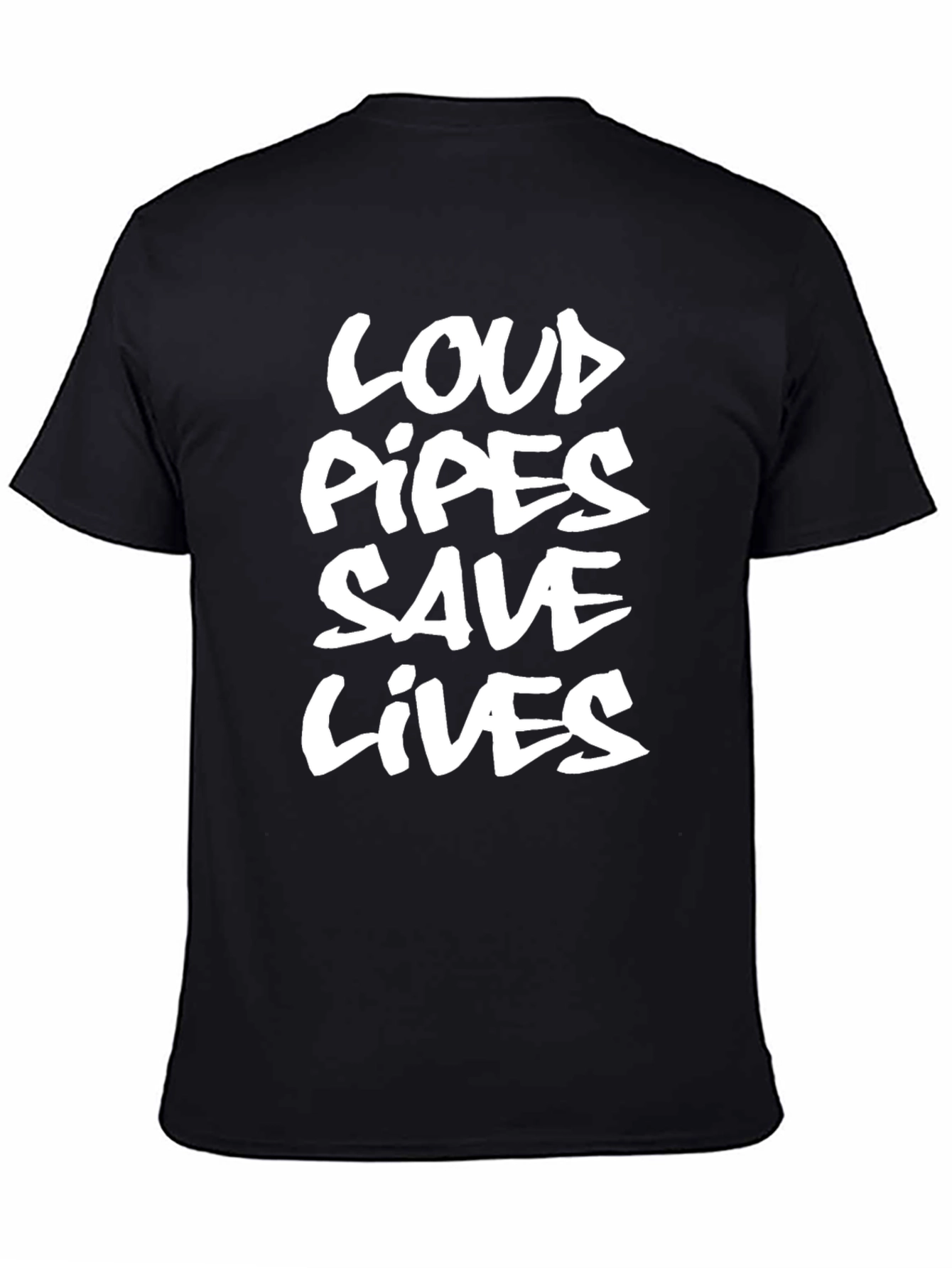 Loud Pipes Save Lives Graphic Tee - Black